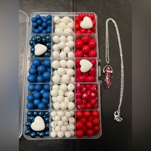 Craft Beads, USA 250TH ANNIVERSARY - FIREWORKS NEEDED, Jewelry Supplies, bulk